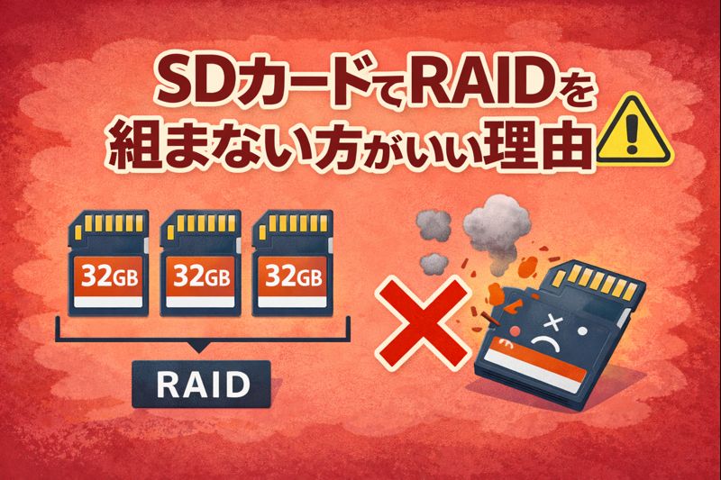 SDカードでRAIDを組まない方がいい理由