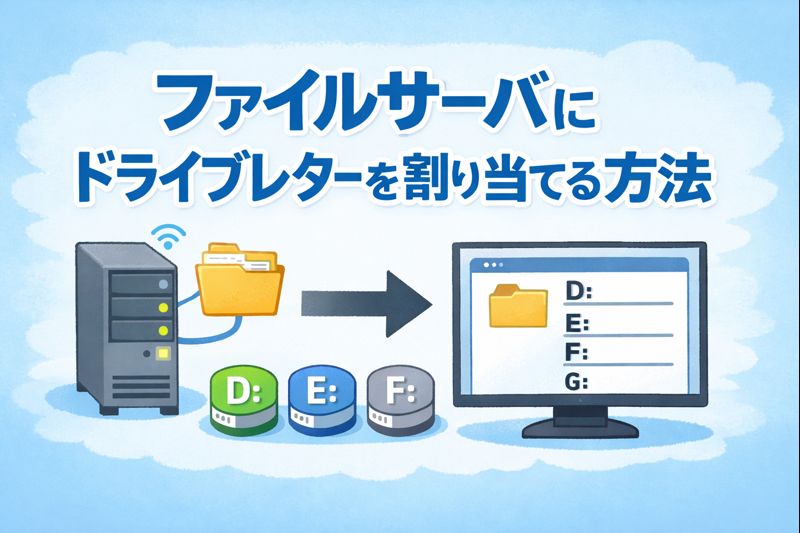 ファイルサーバにドライブレターを割り当てる方法