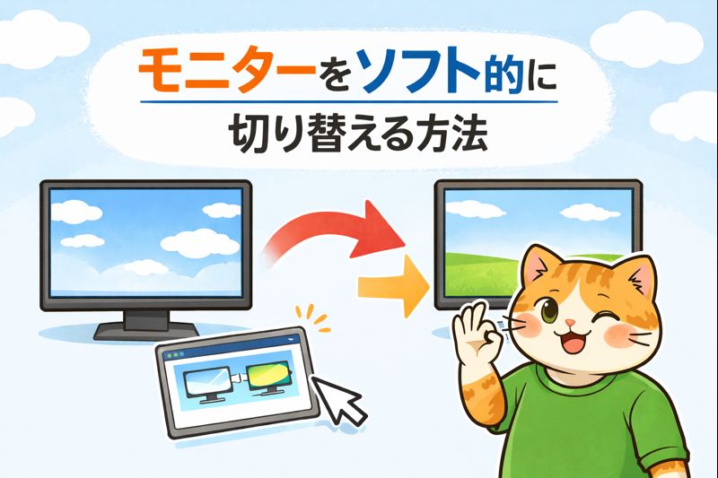 モニターをソフト的に切り替える方法