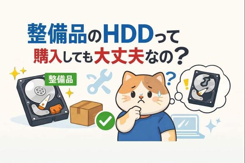整備品のHDDって購入しても大丈夫なの？