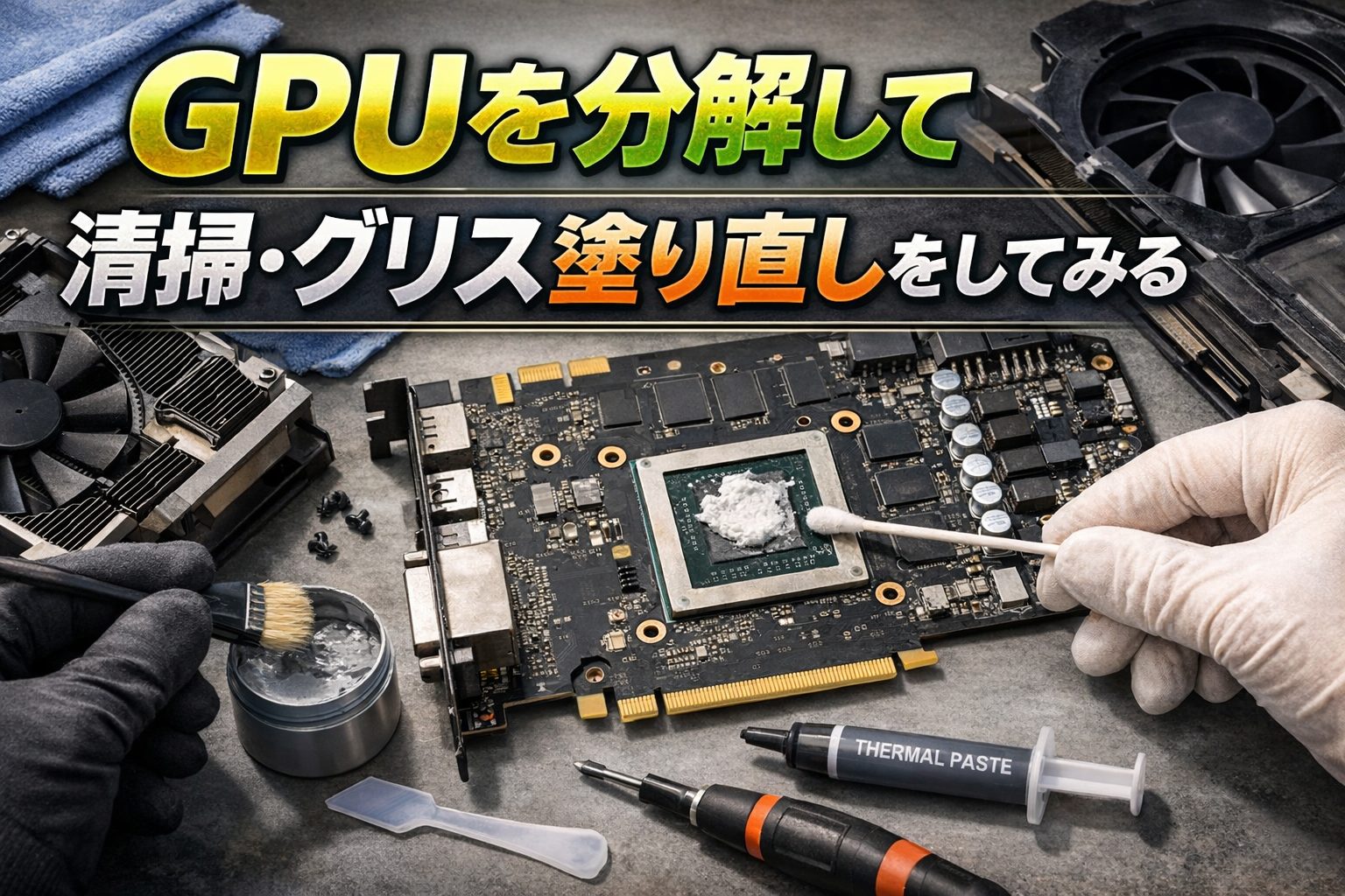 GPUを分解して清掃・グリス塗り直しをしてみる
