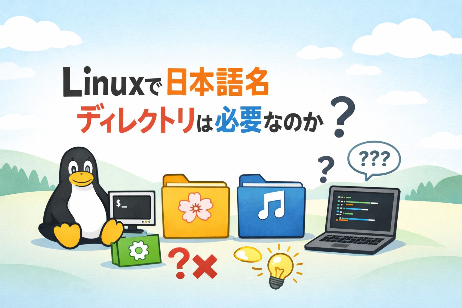 Linuxで日本語名ディレクトリは必要なのか？